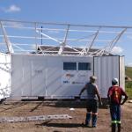 The solar lab being constructed